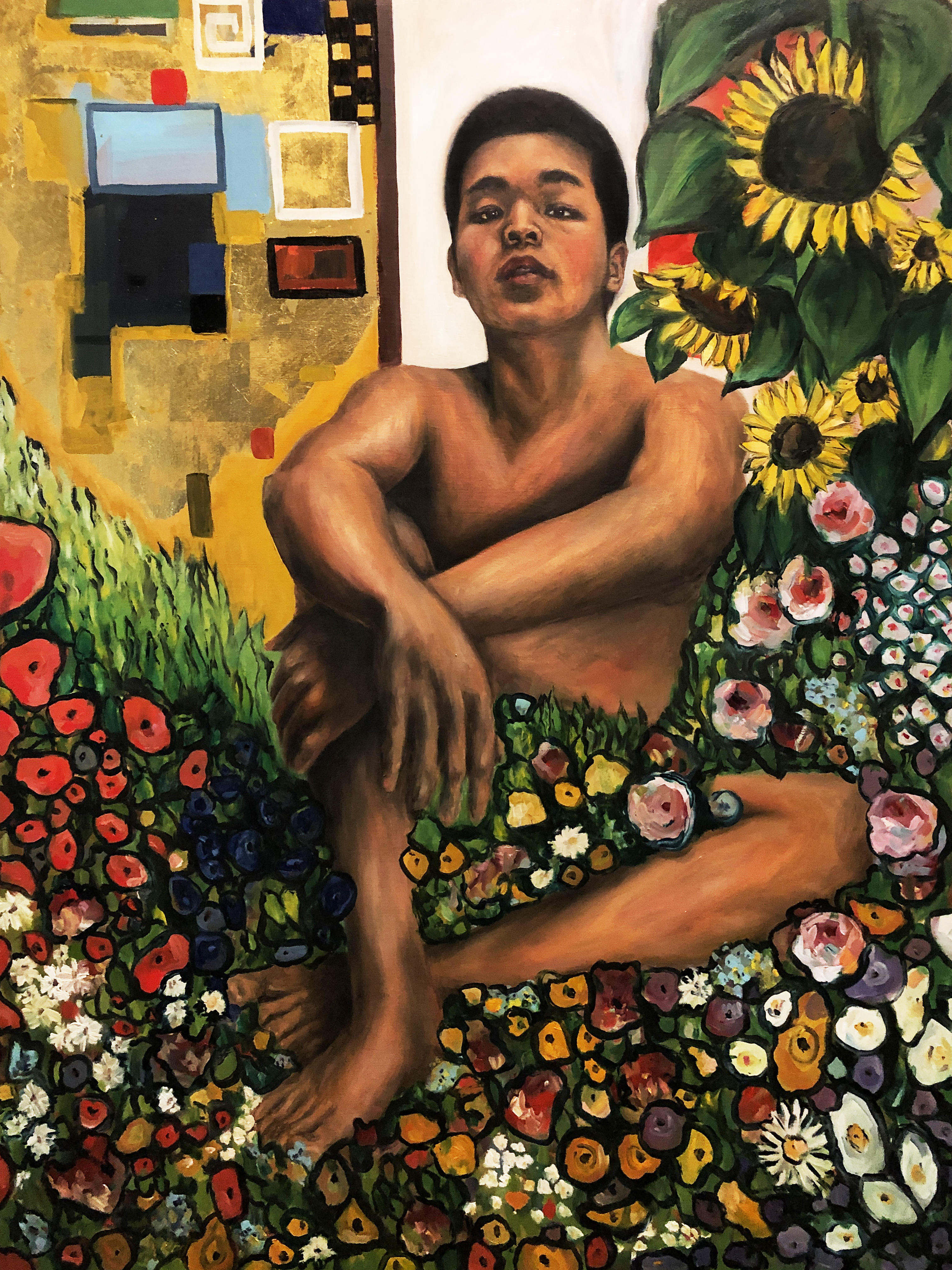 Self Portrait In Garden